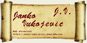 Janko Vukojević vizit kartica
